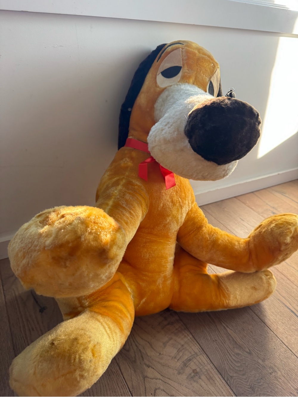 Rare Vtg 1960s Disneyland Grad Nite Grand Prize 24" Pluto Plush - Sleepy Eye